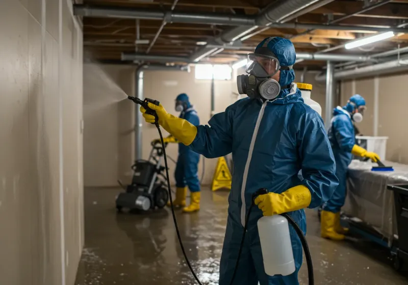 Basement Sanitization and Antimicrobial Treatment process in Sheridan County, KS